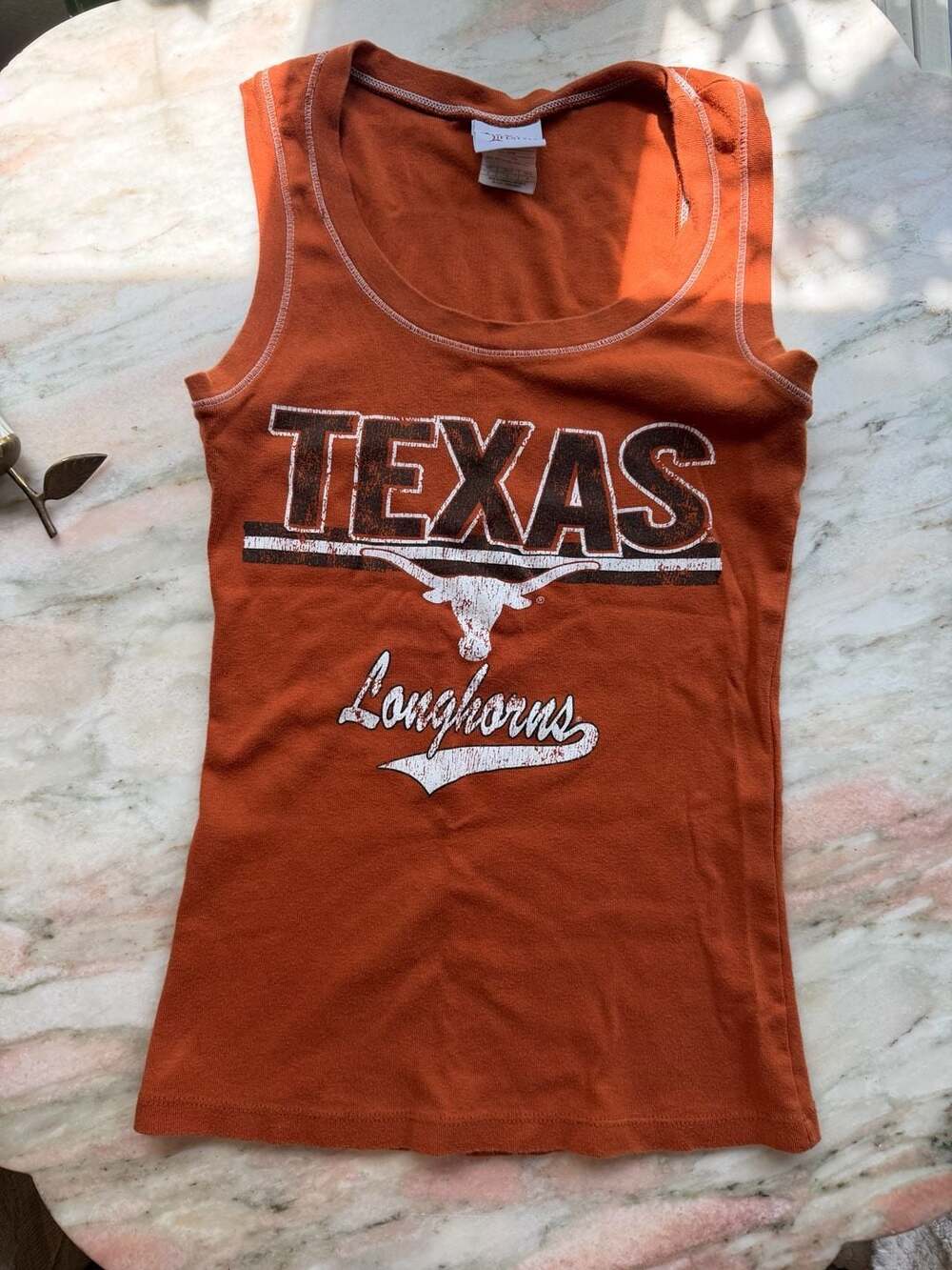 Campus Lifestyle Texas Longhorns NCAA Vintage Style Ribbed Tank Top